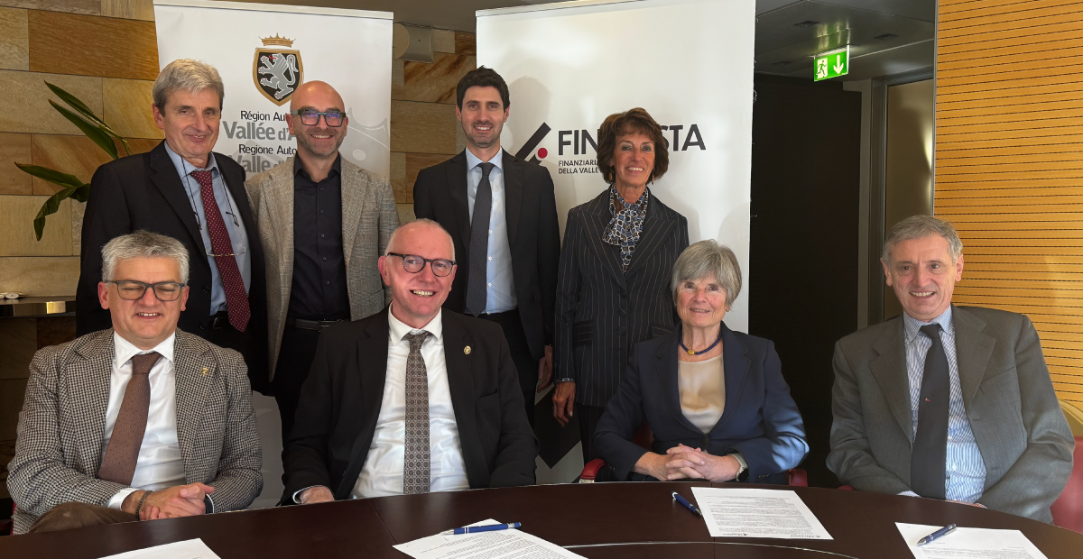 Finaosta investe in Bio4Dreams / Pietro Conti, Mattia Michele Sisto, Herbert Tovagliari, Elisabetta Borello, Luigi Bertschy, Renzo Testolin, Laura Ferro, Marco Linty